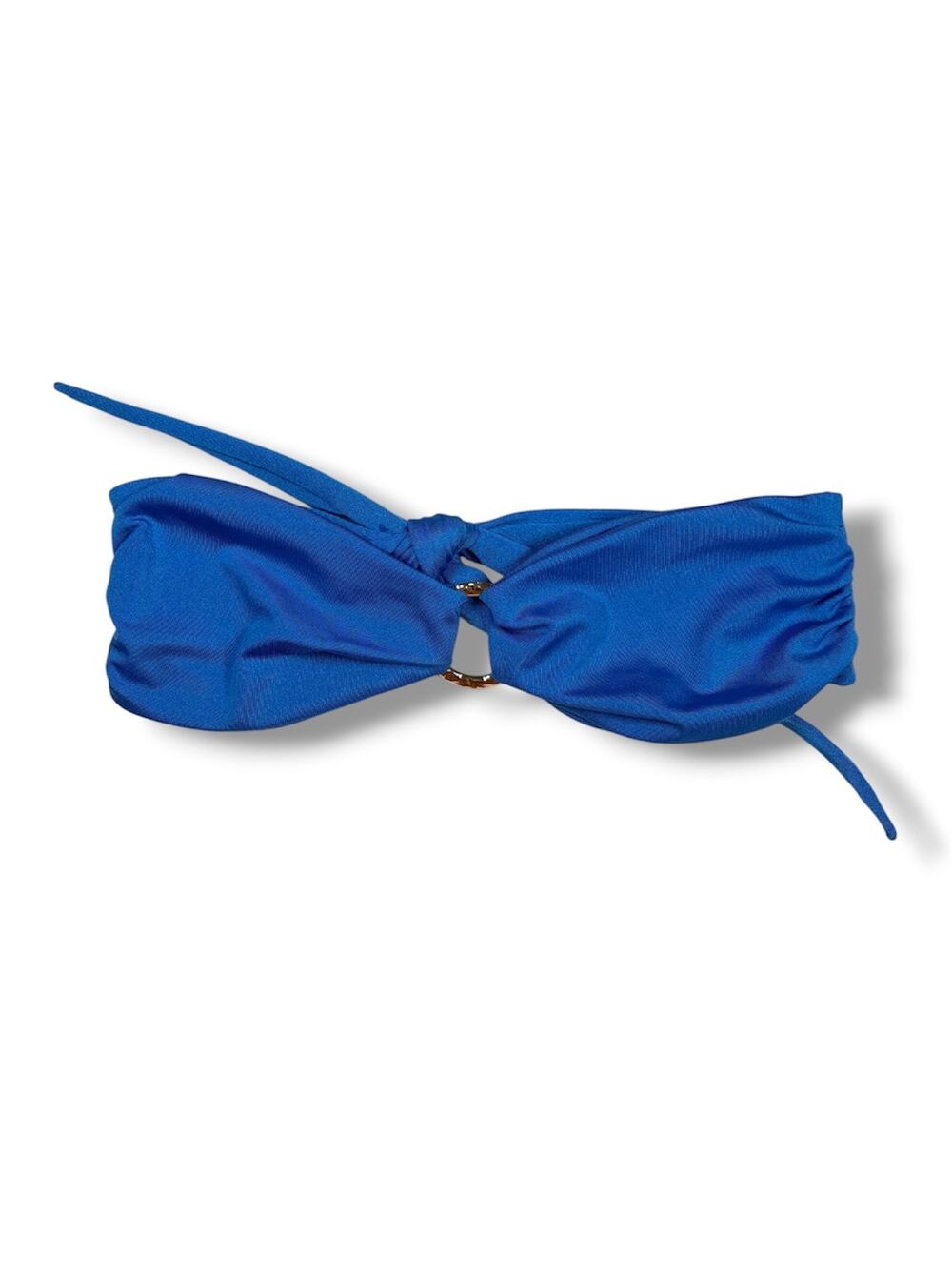 Women's Sommer Swim Blue Strapless Cece Bandeau Bikini Top Swimsuit